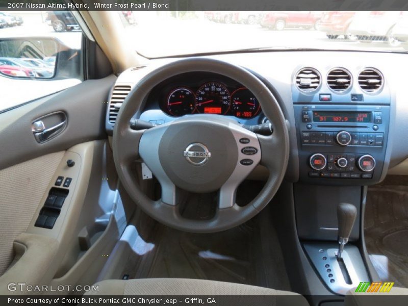 Winter Frost Pearl / Blond 2007 Nissan Altima Hybrid