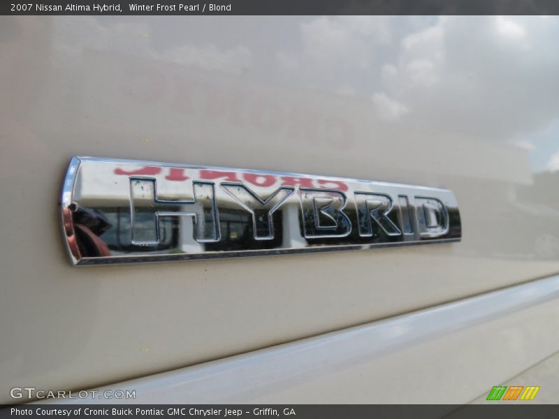 Winter Frost Pearl / Blond 2007 Nissan Altima Hybrid