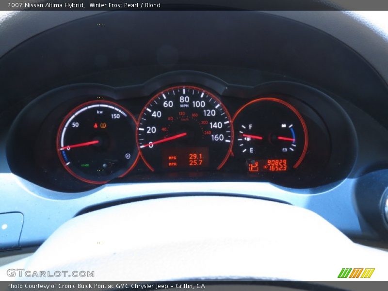 Winter Frost Pearl / Blond 2007 Nissan Altima Hybrid