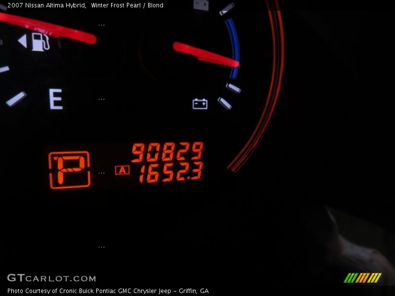 Winter Frost Pearl / Blond 2007 Nissan Altima Hybrid