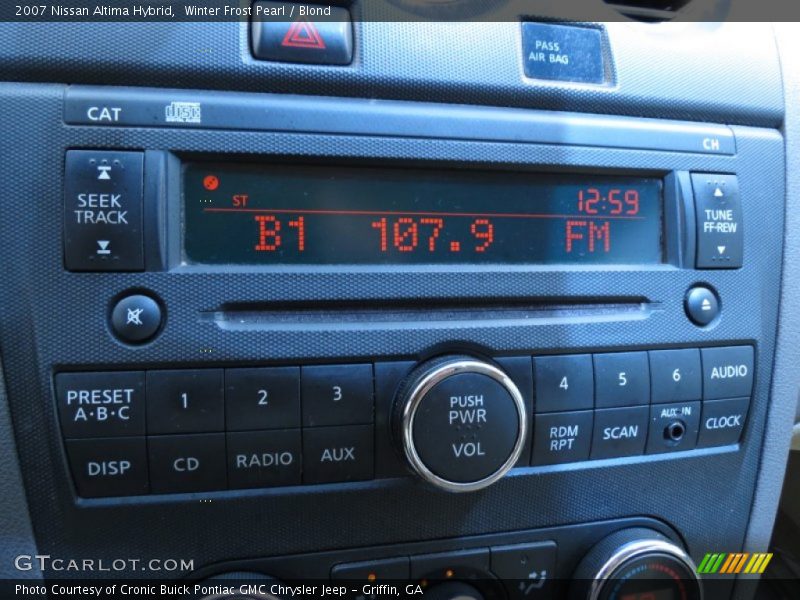 Winter Frost Pearl / Blond 2007 Nissan Altima Hybrid