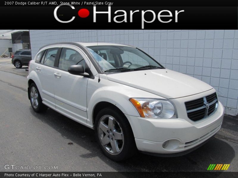 Stone White / Pastel Slate Gray 2007 Dodge Caliber R/T AWD