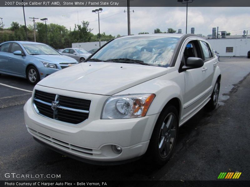 Stone White / Pastel Slate Gray 2007 Dodge Caliber R/T AWD
