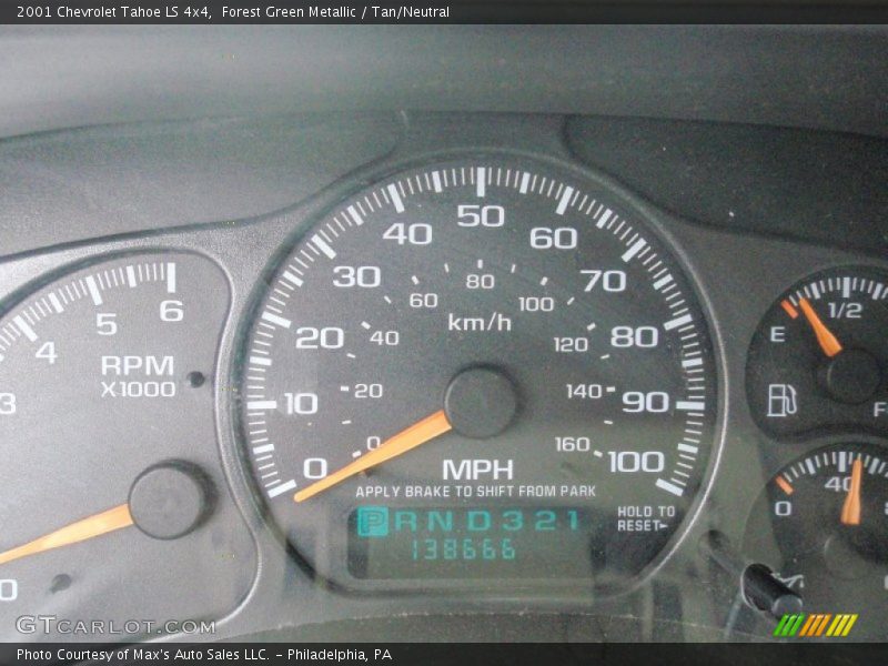 Forest Green Metallic / Tan/Neutral 2001 Chevrolet Tahoe LS 4x4
