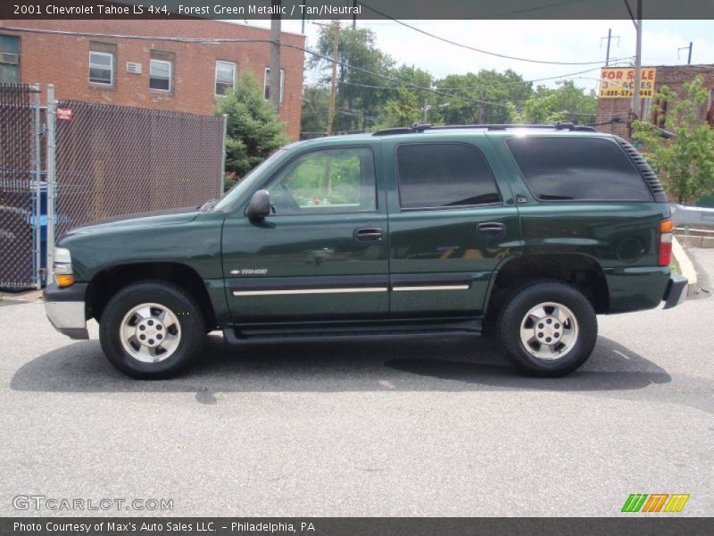 Forest Green Metallic / Tan/Neutral 2001 Chevrolet Tahoe LS 4x4
