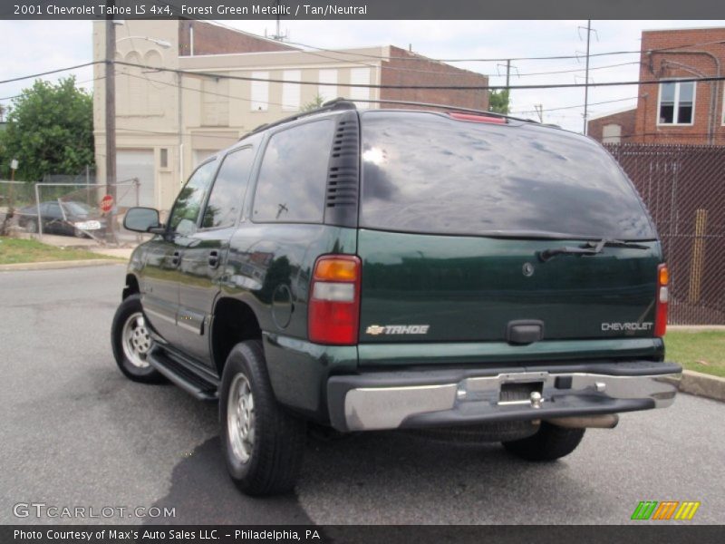 Forest Green Metallic / Tan/Neutral 2001 Chevrolet Tahoe LS 4x4