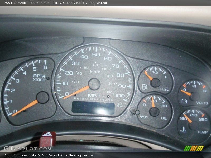 Forest Green Metallic / Tan/Neutral 2001 Chevrolet Tahoe LS 4x4