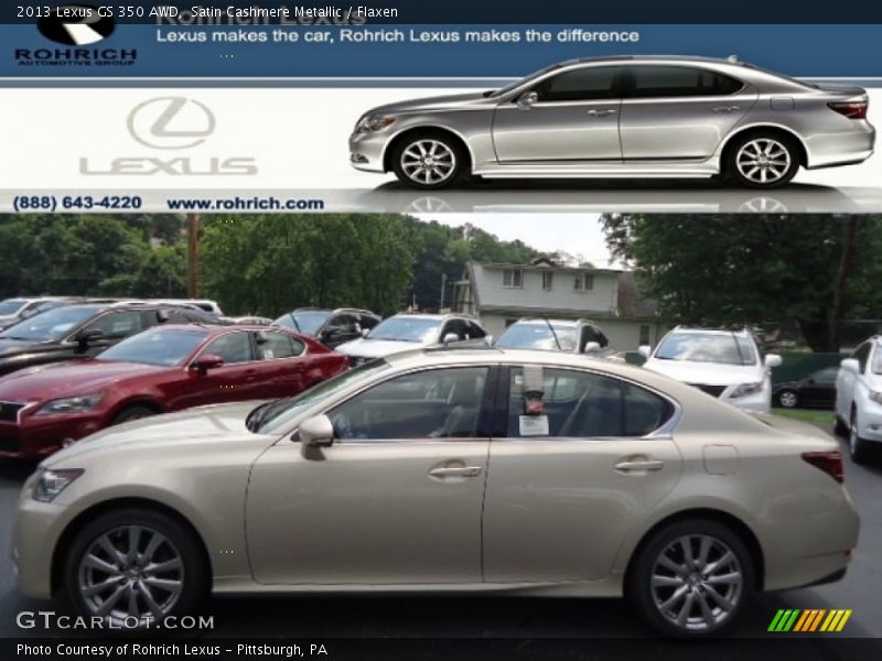 Satin Cashmere Metallic / Flaxen 2013 Lexus GS 350 AWD