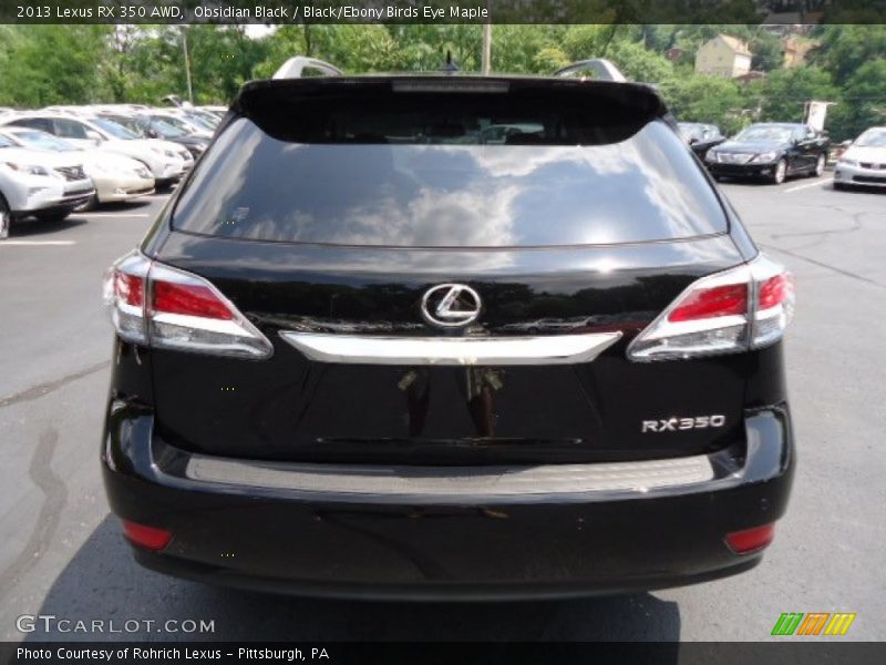 Obsidian Black / Black/Ebony Birds Eye Maple 2013 Lexus RX 350 AWD