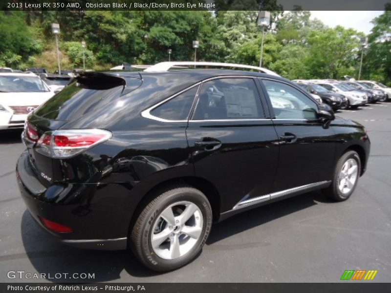 Obsidian Black / Black/Ebony Birds Eye Maple 2013 Lexus RX 350 AWD