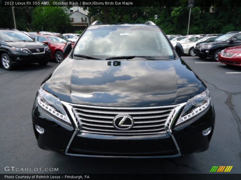 Obsidian Black / Black/Ebony Birds Eye Maple 2013 Lexus RX 350 AWD