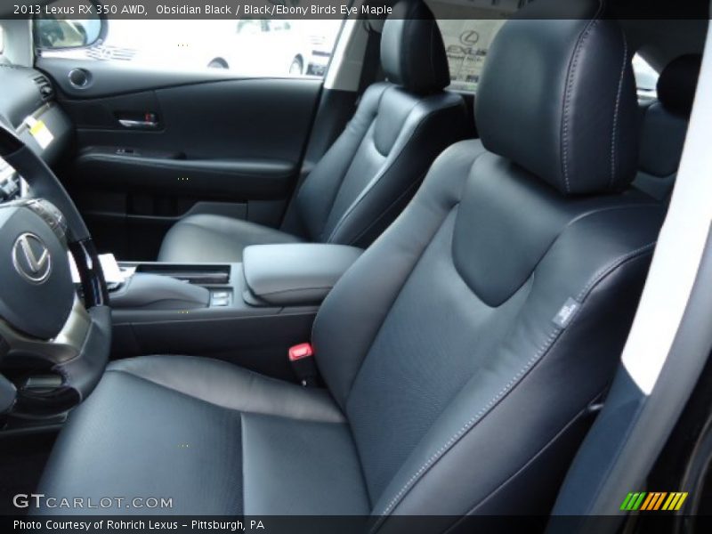  2013 RX 350 AWD Black/Ebony Birds Eye Maple Interior