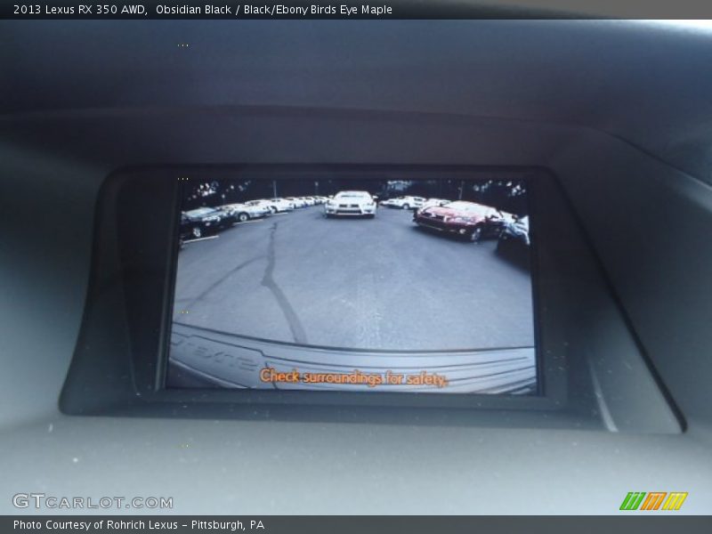 Obsidian Black / Black/Ebony Birds Eye Maple 2013 Lexus RX 350 AWD