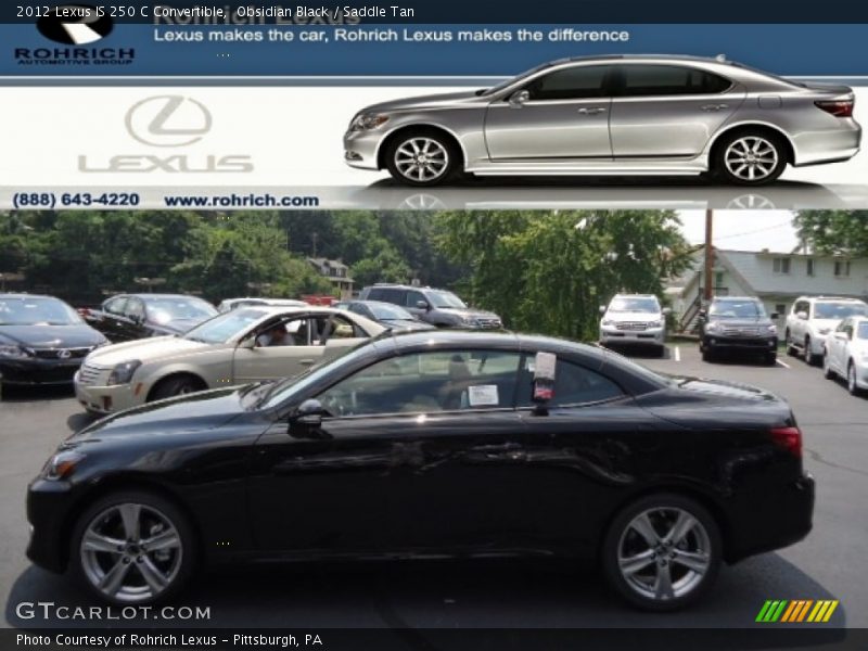 Obsidian Black / Saddle Tan 2012 Lexus IS 250 C Convertible