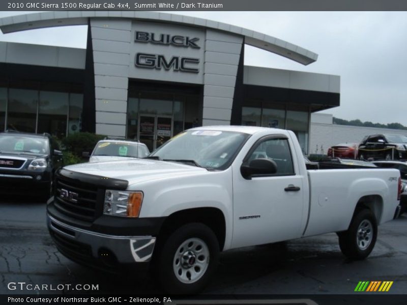 Summit White / Dark Titanium 2010 GMC Sierra 1500 Regular Cab 4x4