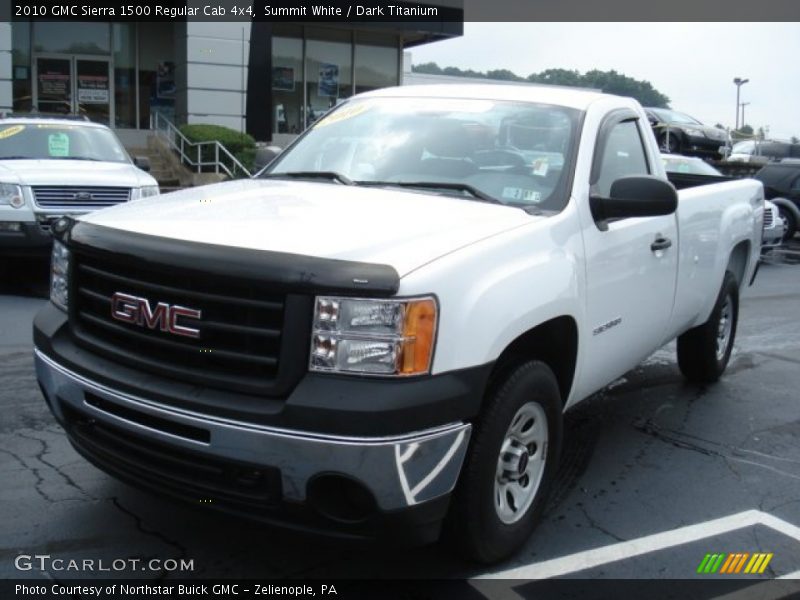 Summit White / Dark Titanium 2010 GMC Sierra 1500 Regular Cab 4x4