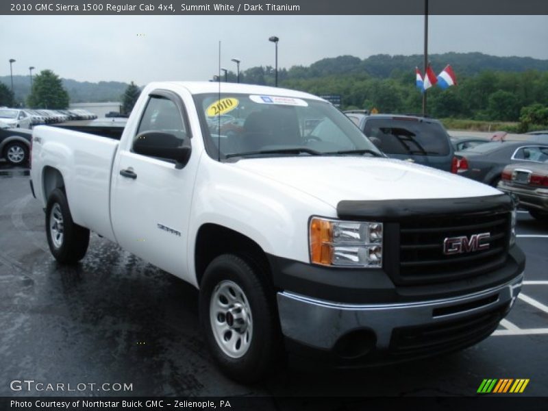 Summit White / Dark Titanium 2010 GMC Sierra 1500 Regular Cab 4x4