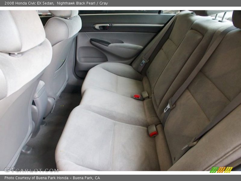 Nighthawk Black Pearl / Gray 2008 Honda Civic EX Sedan