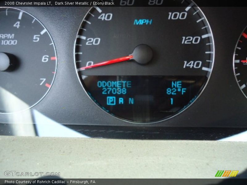 Dark Silver Metallic / Ebony Black 2008 Chevrolet Impala LT