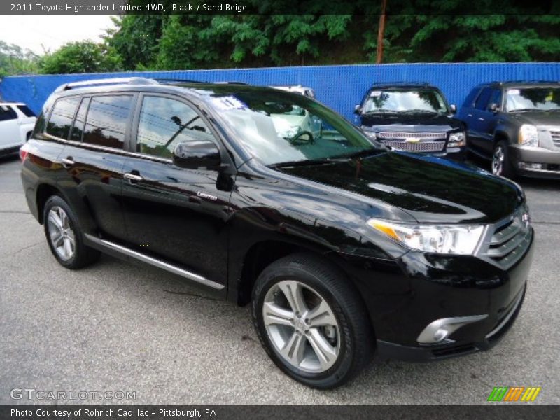 Black / Sand Beige 2011 Toyota Highlander Limited 4WD