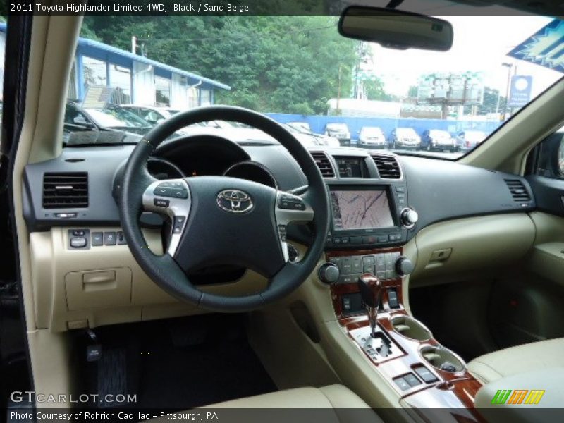 Black / Sand Beige 2011 Toyota Highlander Limited 4WD