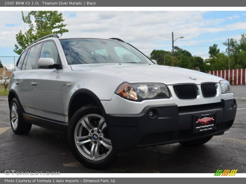 Titanium Silver Metallic / Black 2005 BMW X3 3.0i