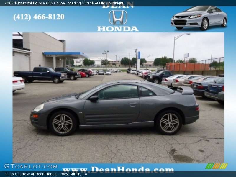 Sterling Silver Metallic / Midnight 2003 Mitsubishi Eclipse GTS Coupe