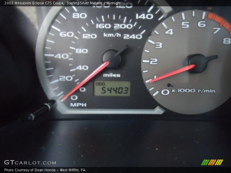Sterling Silver Metallic / Midnight 2003 Mitsubishi Eclipse GTS Coupe