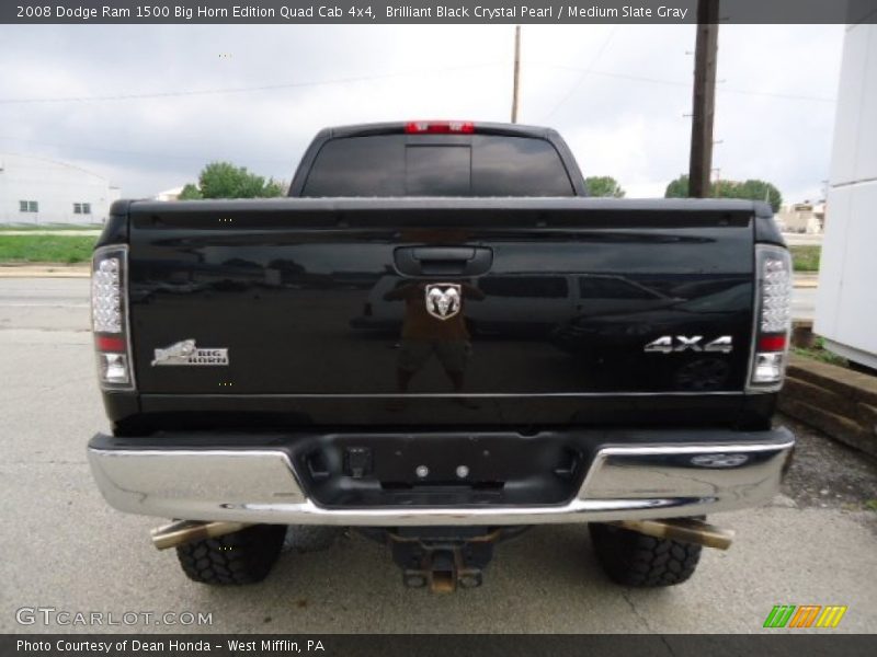Brilliant Black Crystal Pearl / Medium Slate Gray 2008 Dodge Ram 1500 Big Horn Edition Quad Cab 4x4