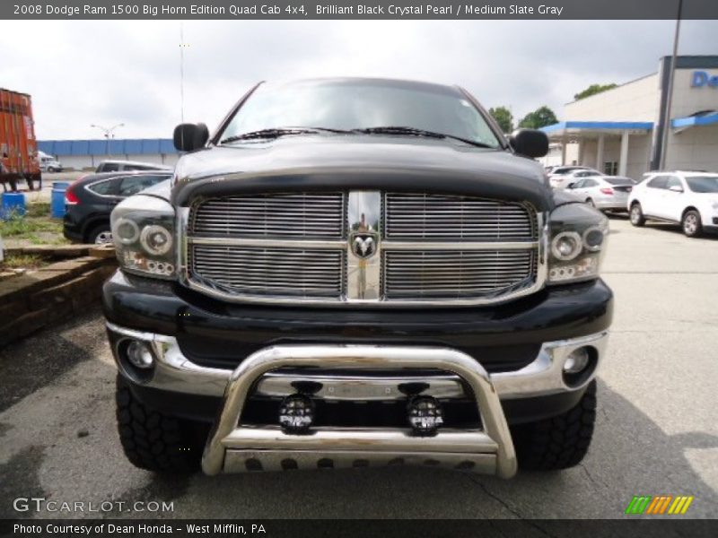Brilliant Black Crystal Pearl / Medium Slate Gray 2008 Dodge Ram 1500 Big Horn Edition Quad Cab 4x4
