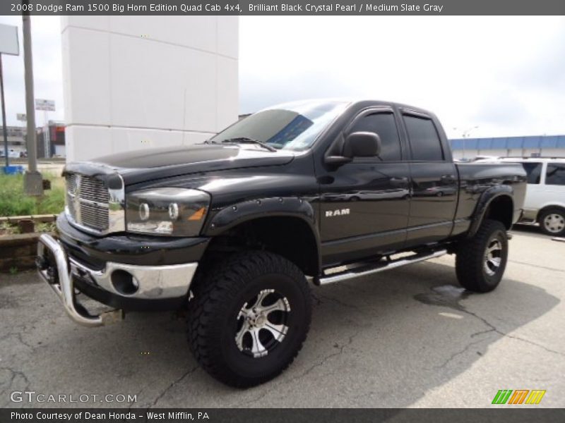 Brilliant Black Crystal Pearl / Medium Slate Gray 2008 Dodge Ram 1500 Big Horn Edition Quad Cab 4x4