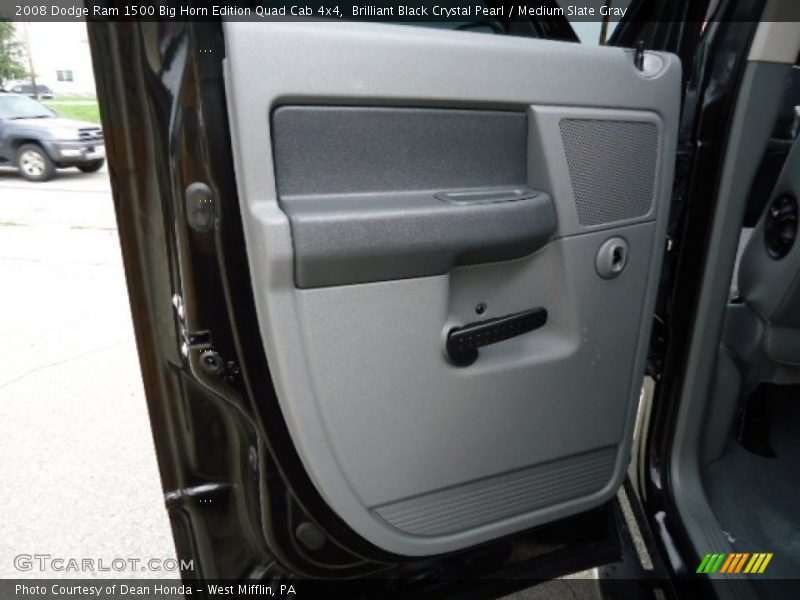 Brilliant Black Crystal Pearl / Medium Slate Gray 2008 Dodge Ram 1500 Big Horn Edition Quad Cab 4x4