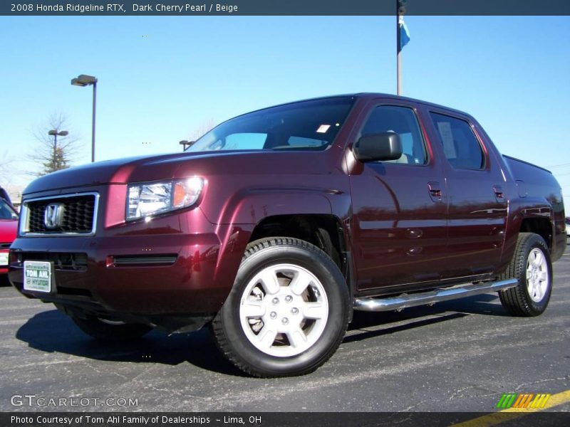 Dark Cherry Pearl / Beige 2008 Honda Ridgeline RTX