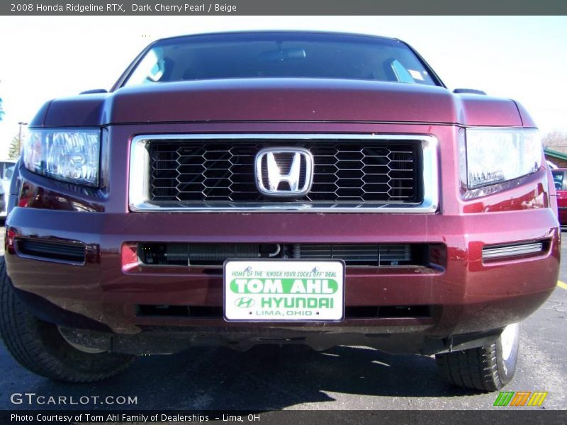 Dark Cherry Pearl / Beige 2008 Honda Ridgeline RTX