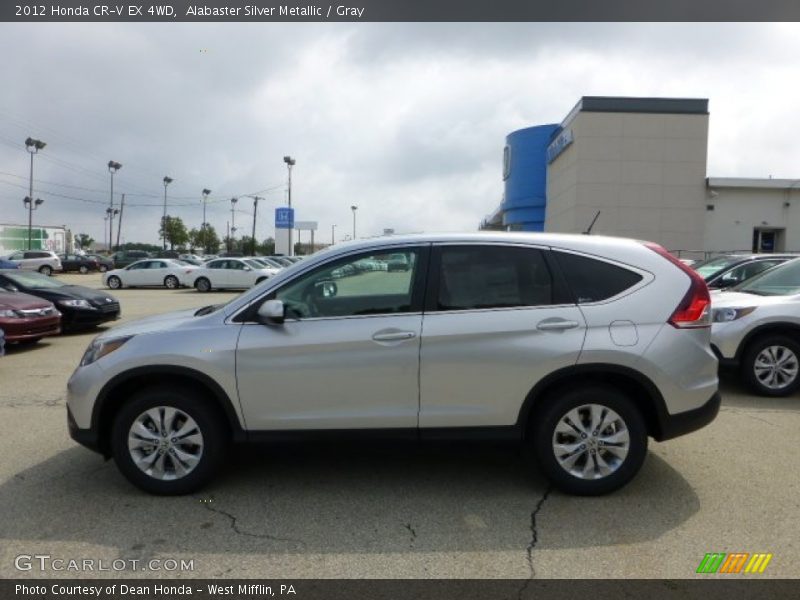 Alabaster Silver Metallic / Gray 2012 Honda CR-V EX 4WD