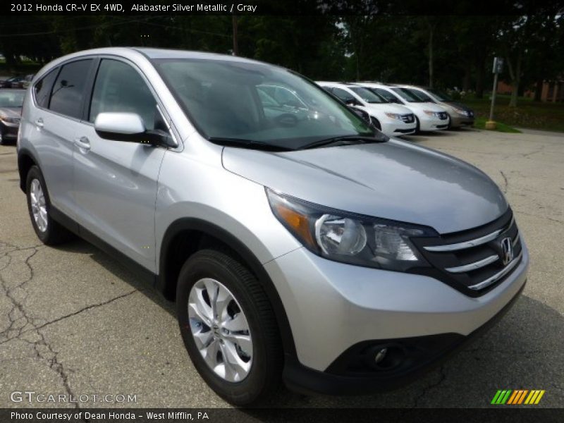 Alabaster Silver Metallic / Gray 2012 Honda CR-V EX 4WD
