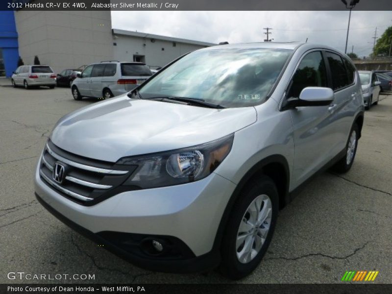 Alabaster Silver Metallic / Gray 2012 Honda CR-V EX 4WD