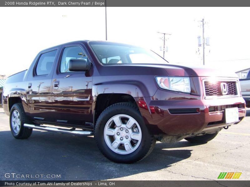 Dark Cherry Pearl / Beige 2008 Honda Ridgeline RTX