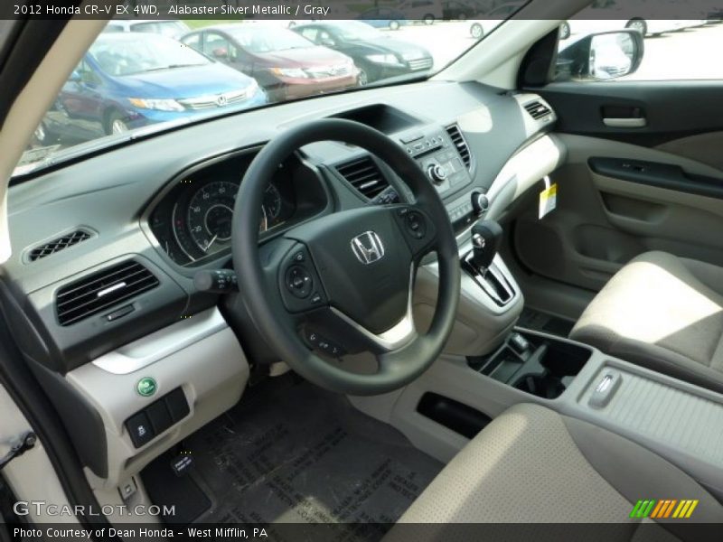 Alabaster Silver Metallic / Gray 2012 Honda CR-V EX 4WD