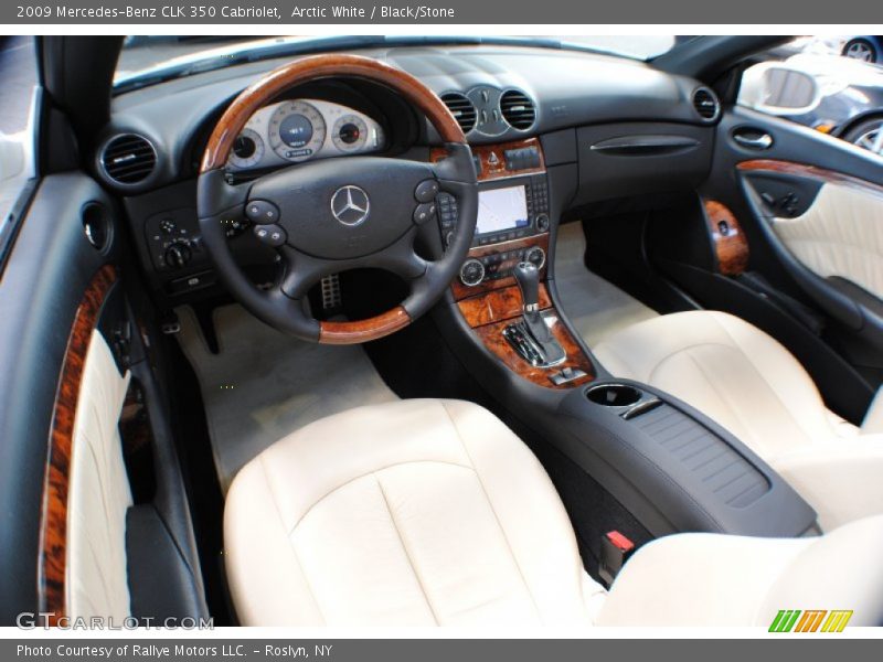 Black/Stone Interior - 2009 CLK 350 Cabriolet 