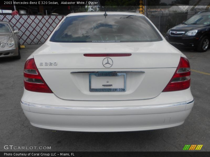 Alabaster White / Oyster 2003 Mercedes-Benz E 320 Sedan