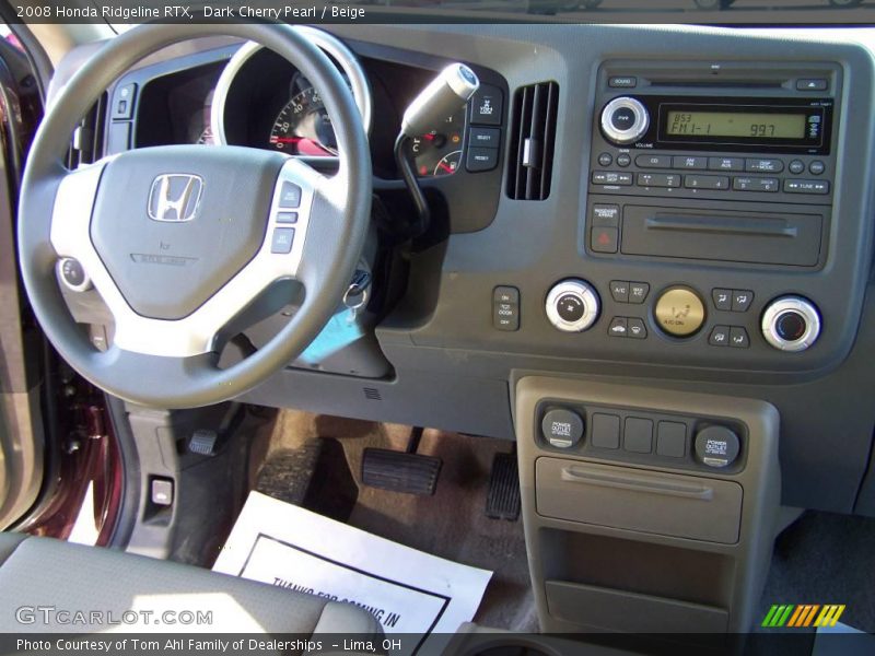 Dark Cherry Pearl / Beige 2008 Honda Ridgeline RTX