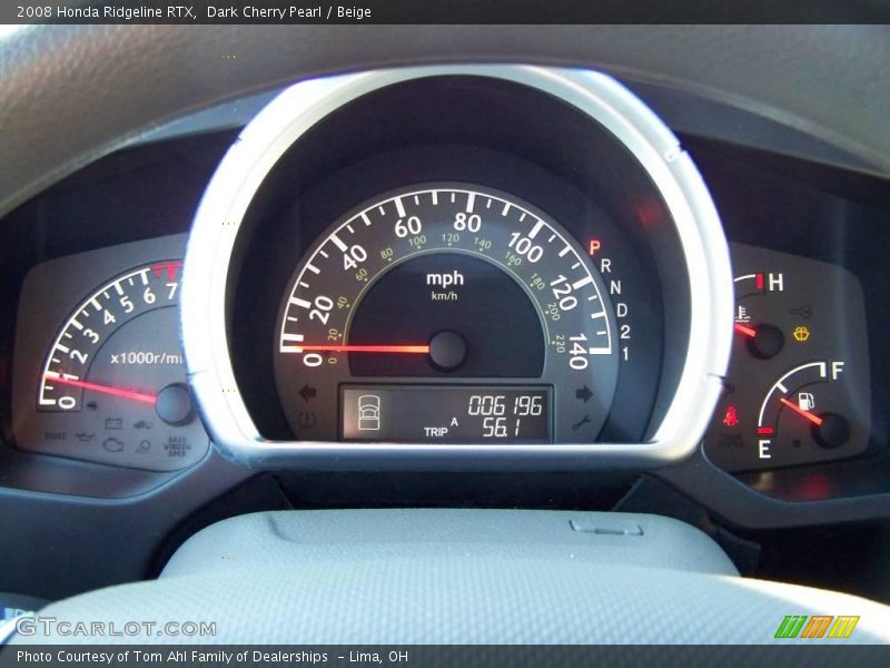 Dark Cherry Pearl / Beige 2008 Honda Ridgeline RTX