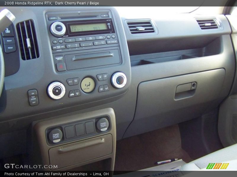 Dark Cherry Pearl / Beige 2008 Honda Ridgeline RTX