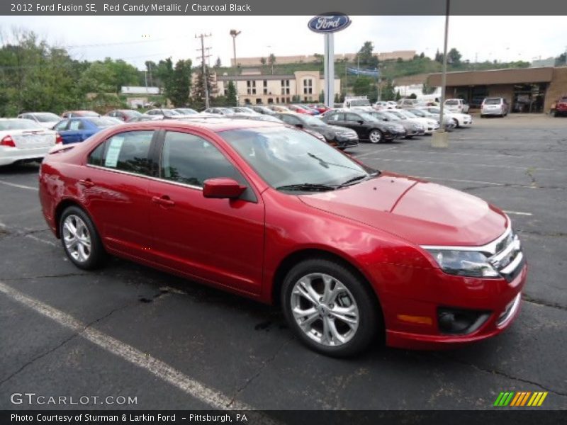 Red Candy Metallic / Charcoal Black 2012 Ford Fusion SE