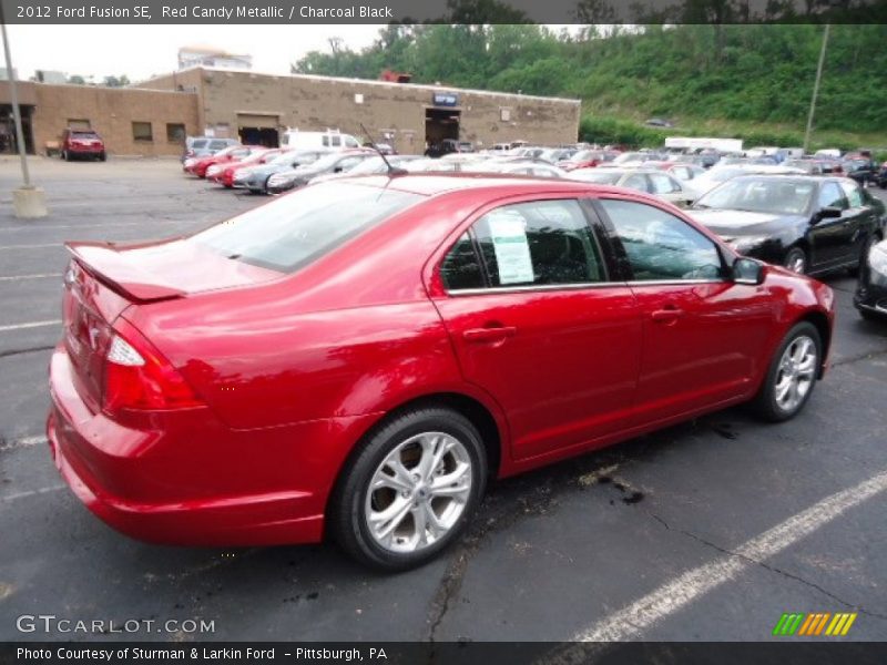 Red Candy Metallic / Charcoal Black 2012 Ford Fusion SE