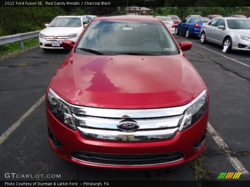 Red Candy Metallic / Charcoal Black 2012 Ford Fusion SE