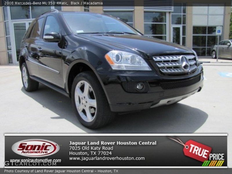 Black / Macadamia 2008 Mercedes-Benz ML 350 4Matic