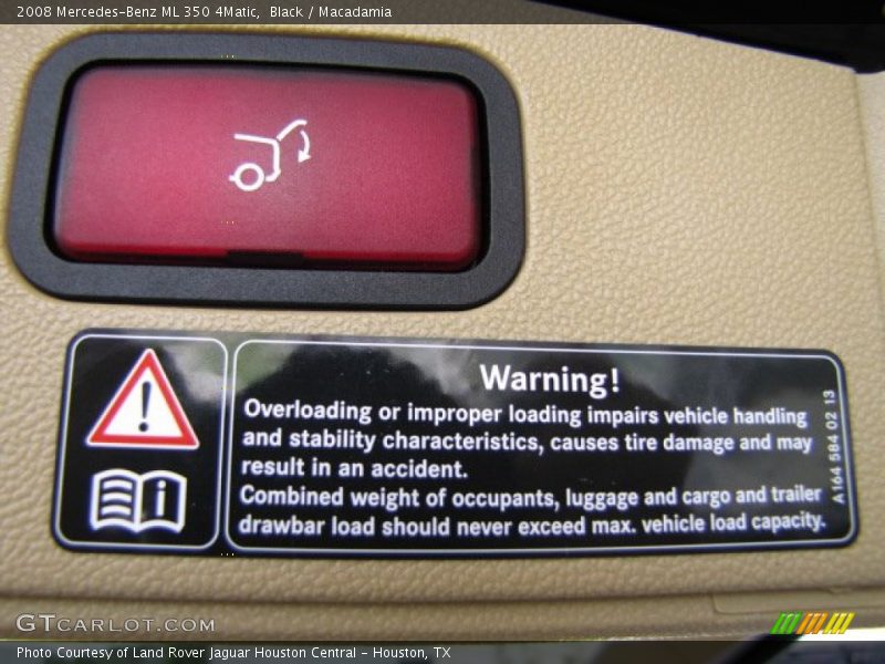 Black / Macadamia 2008 Mercedes-Benz ML 350 4Matic