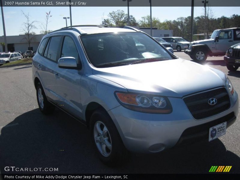 Silver Blue / Gray 2007 Hyundai Santa Fe GLS